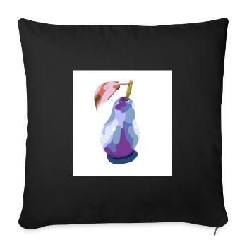 Pear in Pastels Abstract - Sofa pillowcase 17,3'' x 17,3'' (45 x 45 cm) - black - Front