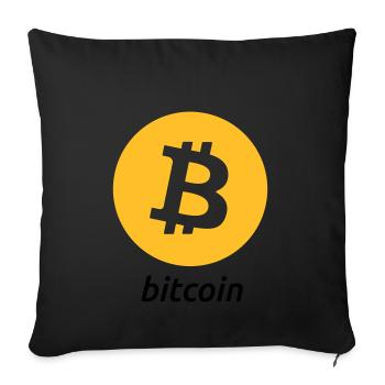 Bitcoin - Housse de coussin décorative 45 x 45 cm - noir - Devant