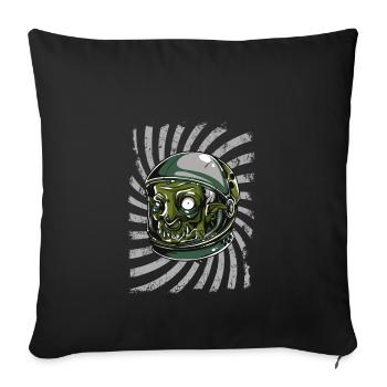 Astronauten Alien - Sofakissenbezug 45 x 45 cm - Schwarz - Vorne