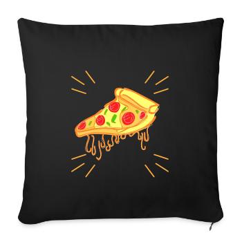 Pizza - Sofakissenbezug 45 x 45 cm - Schwarz - Vorne
