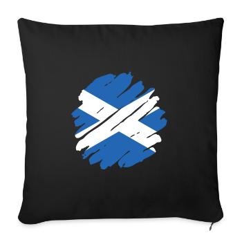 Drapeau écossais Drapeau écossais Alba GB Royaume-Uni - Housse de coussin décorative 45 x 45 cm - noir - Devant