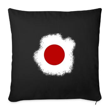 Japan Flag Used Look Nihon Japanese Flag - Sofa pillowcase 17,3'' x 17,3'' (45 x 45 cm) - black - Front