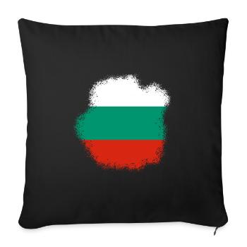 Drapeau bulgare Drapeau bulgare Sables d’or - Housse de coussin décorative 45 x 45 cm - noir - Devant