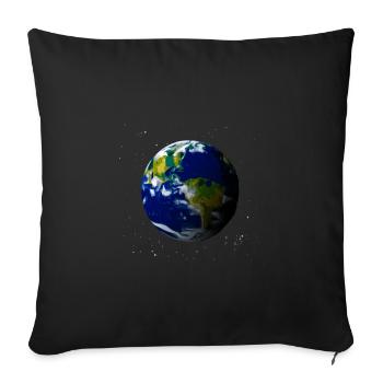 Erde - Sofakissenbezug 45 x 45 cm - Schwarz - Vorne