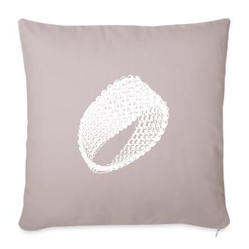 Geometric vintage Möbius loop flat surface - Sofa pillowcase 17,3'' x 17,3'' (45 x 45 cm) - light taupe - Front