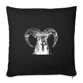 Elegant vintage Capricorn - Sofa pillowcase 17,3'' x 17,3'' (45 x 45 cm) - black - Front