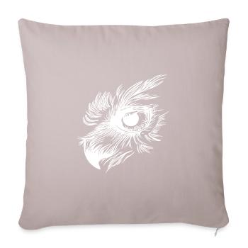 Owl beak - owl eye - Sofa pillowcase 17,3'' x 17,3'' (45 x 45 cm) - light taupe - Front
