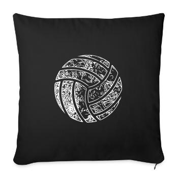 Vintage Volleyball - Vintages Handball Design - Sofa pillowcase 17,3'' x 17,3'' (45 x 45 cm) - black - Front
