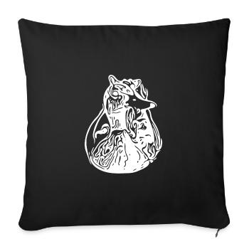 Vintage Ente - knuddeliger Erpel knuffiger Vogel - Sofa pillowcase 17,3'' x 17,3'' (45 x 45 cm) - black - Front