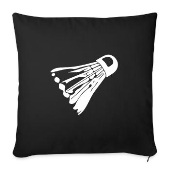 Accessoires de badminton Vintage Badminton - Housse de coussin décorative 45 x 45 cm - noir - Devant