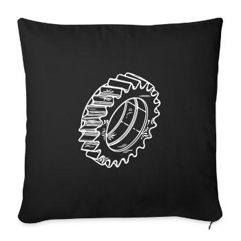 Gear Machines Component Design - Sofa pillowcase 17,3'' x 17,3'' (45 x 45 cm) - black - Front