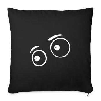 Funny eyes - Sofa pillowcase 17,3'' x 17,3'' (45 x 45 cm) - black - Front