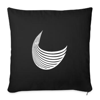 Geometric stripe wing - Sofa pillowcase 17,3'' x 17,3'' (45 x 45 cm) - black - Front