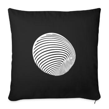 Geometrische Kugel Rolle mit Streifen - Sofakissenbezug 45 x 45 cm - Schwarz - Vorne
