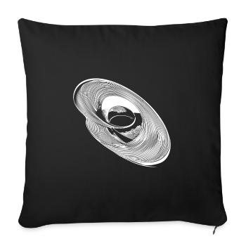 Geometric Circle Ellipses Parabolas Lines - Sofa pillowcase 17,3'' x 17,3'' (45 x 45 cm) - black - Front