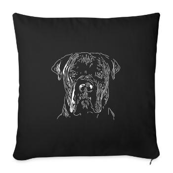 Dog portrait for proud dog owners - Sofa pillowcase 17,3'' x 17,3'' (45 x 45 cm) - black - Front