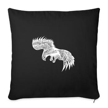 Eagle in dive for bird lovers and falconers - Sofa pillowcase 17,3'' x 17,3'' (45 x 45 cm) - black - Front