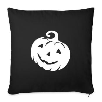 Visage de citrouille - costume effrayant d’Halloween - Housse de coussin décorative 45 x 45 cm - noir - Devant