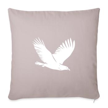 Oiseau en vol - Housse de coussin décorative 45 x 45 cm - taupe clair - Devant