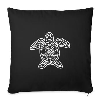 Vintage abstract turtle - Sofa pillowcase 17,3'' x 17,3'' (45 x 45 cm) - black - Front