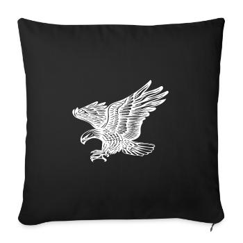 Eagles in flight for bird lovers and falconers - Sofa pillowcase 17,3'' x 17,3'' (45 x 45 cm) - black - Front