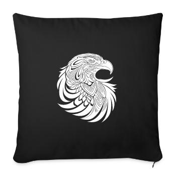 Adler Tribal Logo in Tattoo Style - Sofa pillowcase 17,3'' x 17,3'' (45 x 45 cm) - black - Front