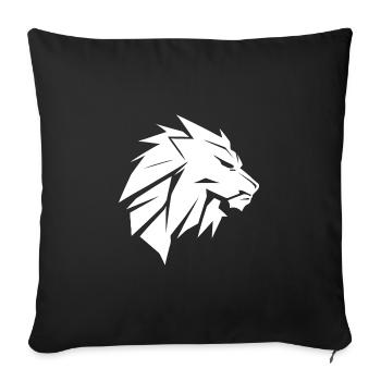 Stylish lion's head with mane - Sofa pillowcase 17,3'' x 17,3'' (45 x 45 cm) - black - Front