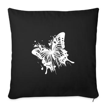 Eleganter Vintage Tinte Schmetterling - Sofakissenbezug 45 x 45 cm - Schwarz - Vorne