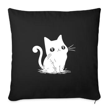 Little Cute Kitten - Sofa pillowcase 17,3'' x 17,3'' (45 x 45 cm) - black - Front