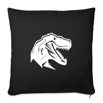 Dinosaur T-Rex Fan Design - Sofa pillowcase 17,3'' x 17,3'' (45 x 45 cm) - black - Front
