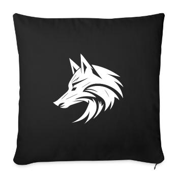Beau renard élégant - Housse de coussin décorative 45 x 45 cm - noir - Devant