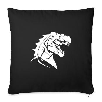 Conception de tatouage de dinosaure T-Rex sinistre - Housse de coussin décorative 45 x 45 cm - noir - Devant