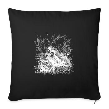 Racing Motorcycle Splash Style - Sofa pillowcase 17,3'' x 17,3'' (45 x 45 cm) - black - Front