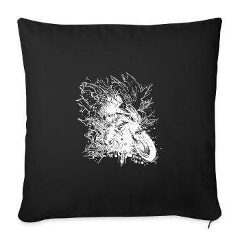 Terrain Splash Wave Motorcycling Motorcycle Style - Sofa pillowcase 17,3'' x 17,3'' (45 x 45 cm) - black - Front