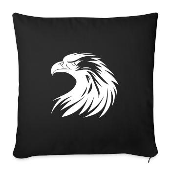 Beautiful Eagle Logo in Tattoo Style - Sofa pillowcase 17,3'' x 17,3'' (45 x 45 cm) - black - Front