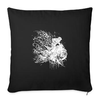 Racing Motorcycle Splash Style - Sofa pillowcase 17,3'' x 17,3'' (45 x 45 cm) - black - Front