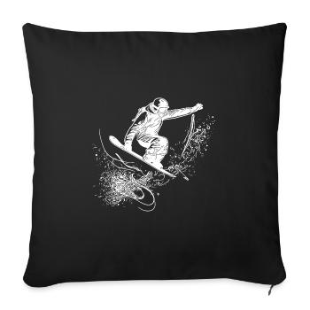 Snowboard Jump Style Extremely Cool Freestsyle - Sofa pillowcase 17,3'' x 17,3'' (45 x 45 cm) - black - Front