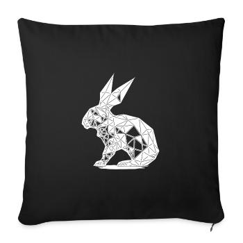 Geometric Rabbit Geometry Lines Rabbit - Sofa pillowcase 17,3'' x 17,3'' (45 x 45 cm) - black - Front