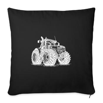 Heavy Agricultural Machinery Field Engine Tractors - Sofa pillowcase 17,3'' x 17,3'' (45 x 45 cm) - black - Front