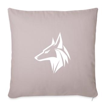 Noble Wolf Head Portrait Tattoo Style - Sofa pillowcase 17,3'' x 17,3'' (45 x 45 cm) - light taupe - Front