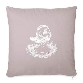 Canard nageur avec un grand bec - Housse de coussin décorative 45 x 45 cm - taupe clair - Devant