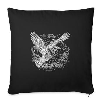 Flying seagull over the sea - Sofa pillowcase 17,3'' x 17,3'' (45 x 45 cm) - black - Front