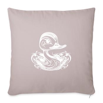 Petit canard mignon avec un gros bec - Housse de coussin décorative 45 x 45 cm - taupe clair - Devant