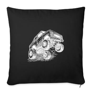 Hobby Monster Truck Model Making Toys Tire - Sofa pillowcase 17,3'' x 17,3'' (45 x 45 cm) - black - Front