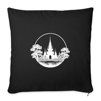 Thailand Exotic Dream Temple - Sofa pillowcase 17,3'' x 17,3'' (45 x 45 cm) - black - Front