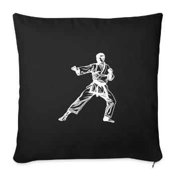 Karate Tattoo Asien Kampf Style Kämpfer - Sofakissenbezug 45 x 45 cm - Schwarz - Vorne