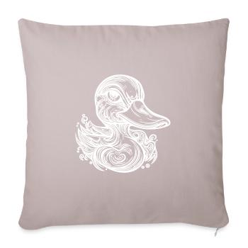 Mignon petit canard vintage avec un énorme bec - Housse de coussin décorative 45 x 45 cm - taupe clair - Devant