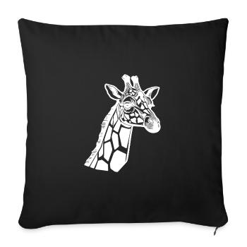 Elegant Giraffe Tattoo Lines Style - Sofa pillowcase 17,3'' x 17,3'' (45 x 45 cm) - black - Front
