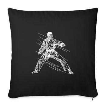 Karate Kampfsport Karate Anzug Tattoo Dojo Style - Sofakissenbezug 45 x 45 cm - Schwarz - Vorne
