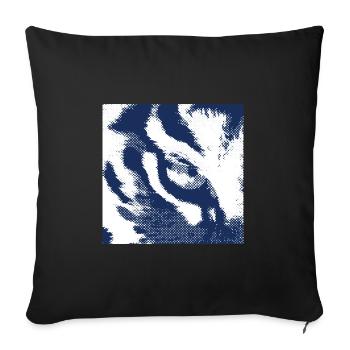 Eye of the Tiger | Dot Art | Blue - Sofakissenbezug 45 x 45 cm - Schwarz - Vorne